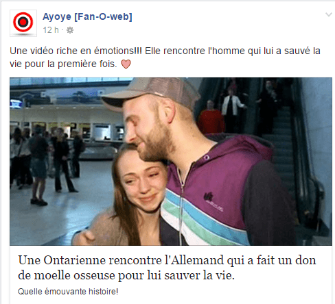 Sauvée par un donneur