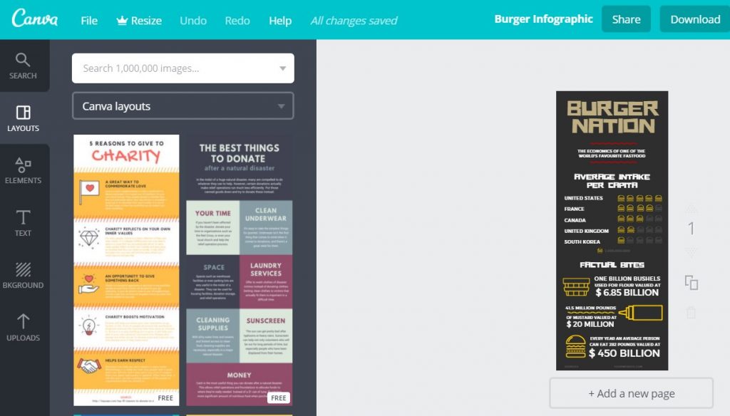 Vos infographies sur Canva