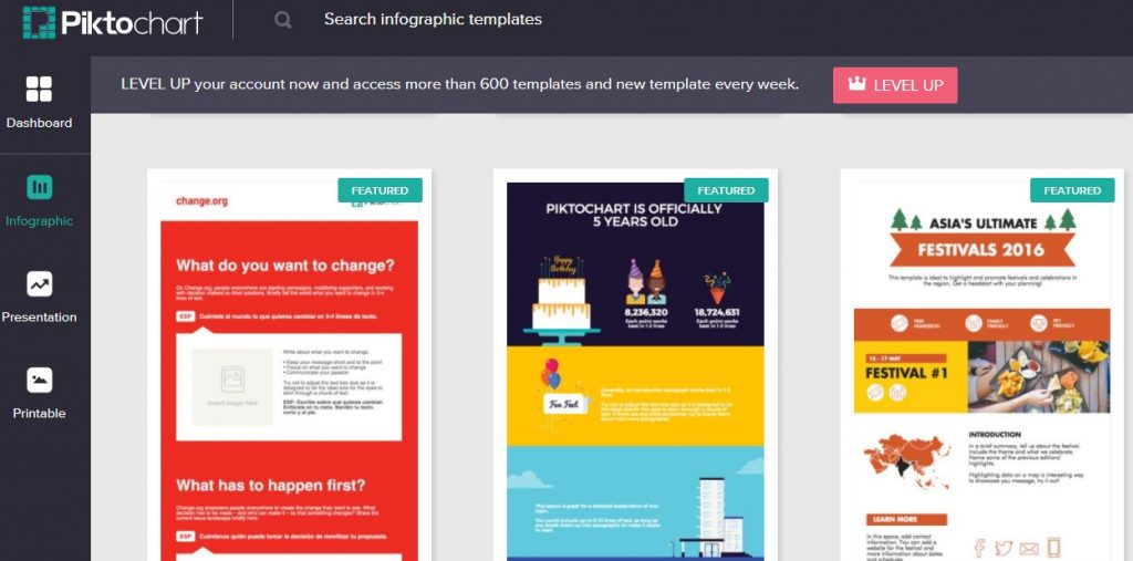 Créez vos infographies avec Piktochart