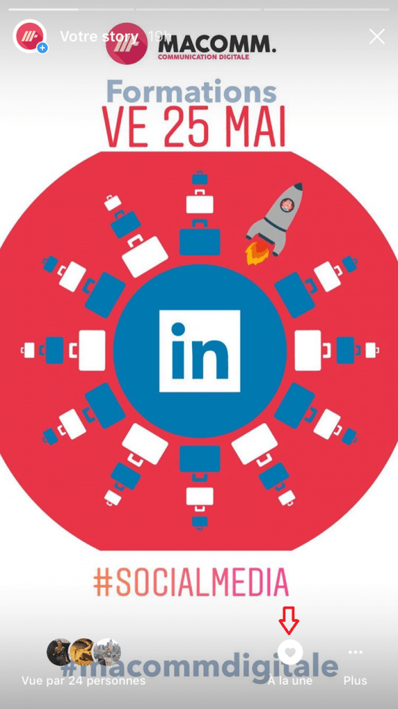 Comment mettre une story à la une