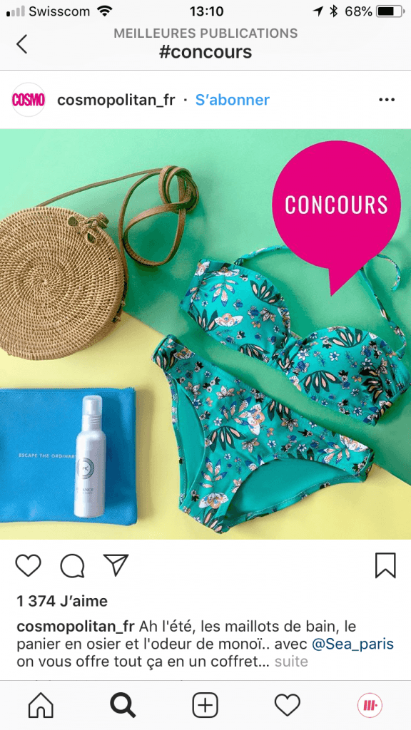 Jeu concours Instagram