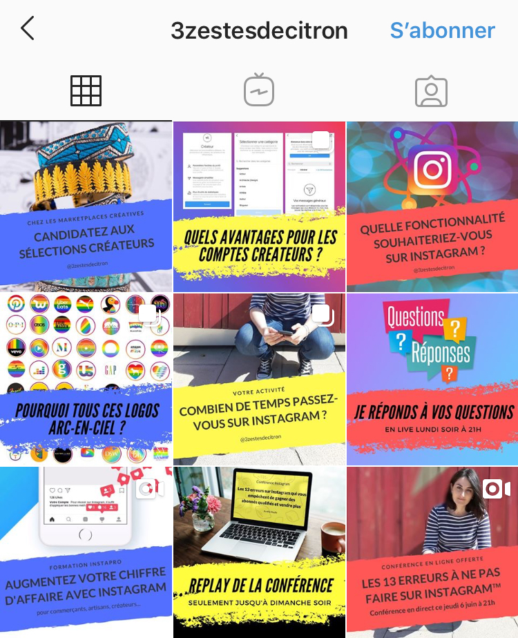 Compte Instagram 3 zestes de citron