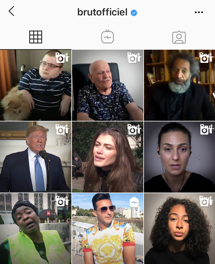 Compte Instagram de Brut 