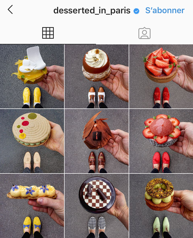 Compte Instagram desserted in Paris 