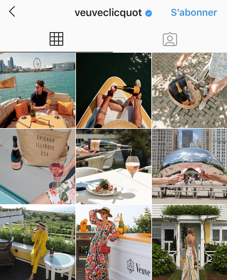 Compte Instagram Veuve Clicquot