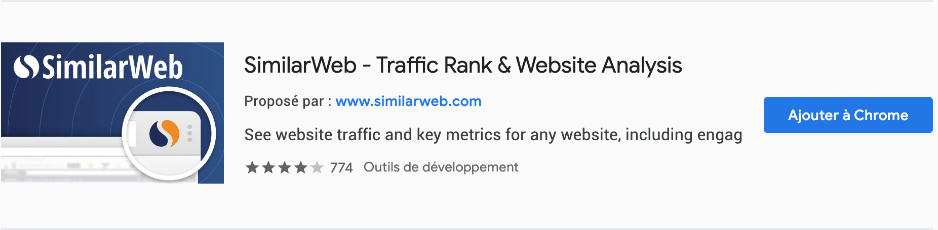 Similar web extension de google chrome